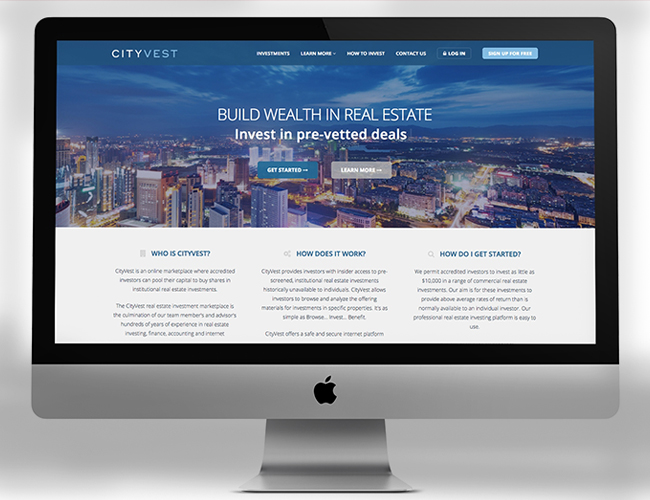 Cityvest.com Rebrand + Web Site Redesign