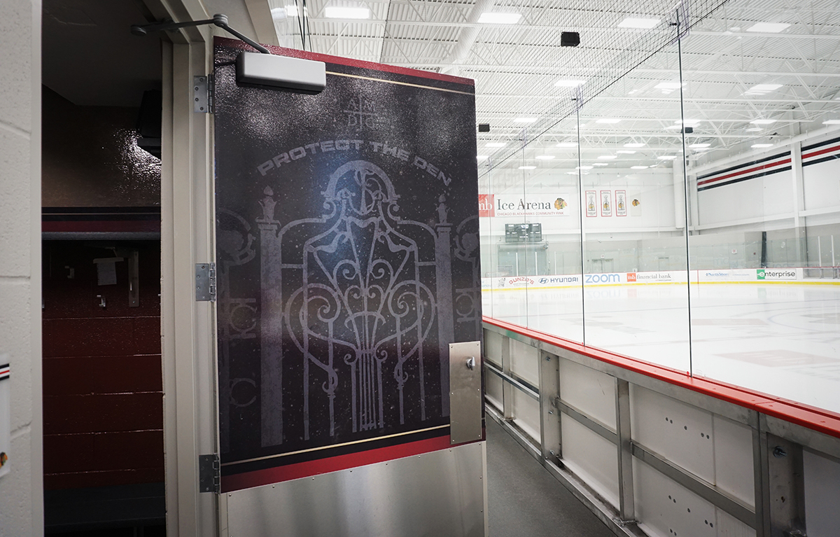 Saint Ignatius Hockey Locker Room Branding