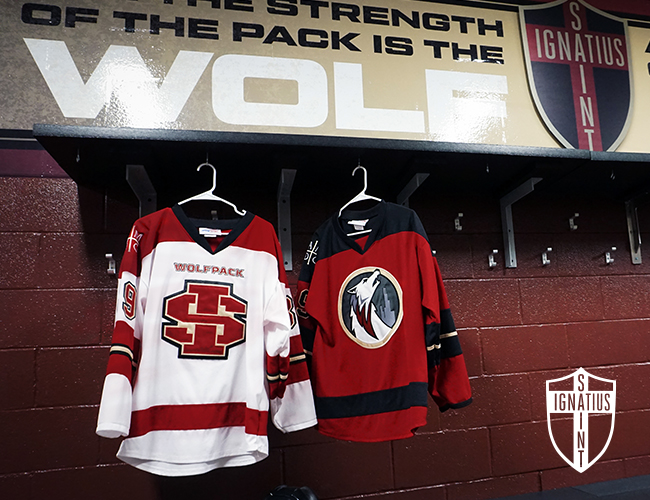 Saint Ignatius Hockey Jersey Design and Locker Room Branding